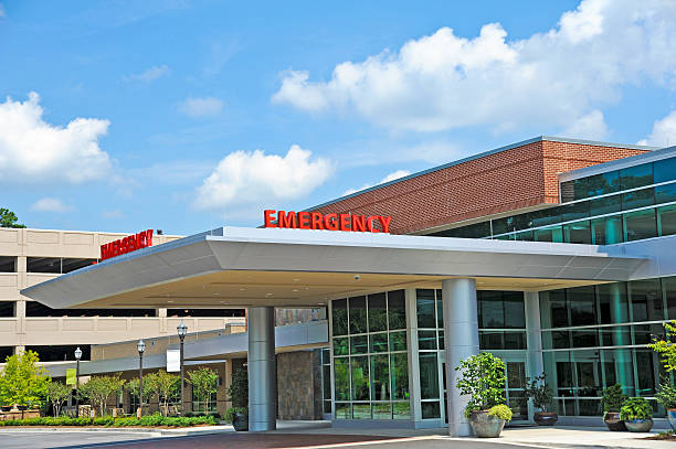 New Modern Hospital Emergency Room Entrance